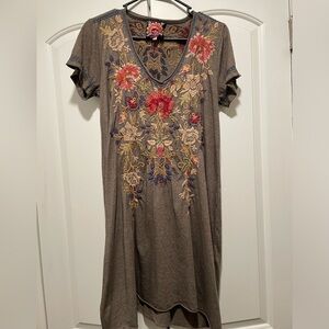 Johnny Was Olive Embroidered Tunic Dress